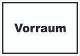 thumbnail of Vorraum Schild mit Text Diele Vorzimmer waagerecht A6 Rückseite selbstklebend