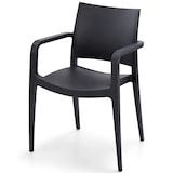 thumbnail of Sillas color negro antracita  para hostelería "Bob" con reposabrazos. Mobiliario apilables para terraza y interior de bar, restaurante y cafetería.