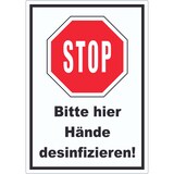 thumbnail of Bitte hier Hände desinfizieren Aufkleber A6 (105x148mm)