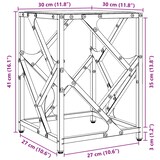 thumbnail of vidaXL Couchtisch mit Glasplatte Transparent 30x30x41 cm Stahl