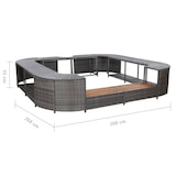 thumbnail of vidaXL Whirlpool-Umrandung Quadratisch Grau 268×268×55 cm Poly Rattan
