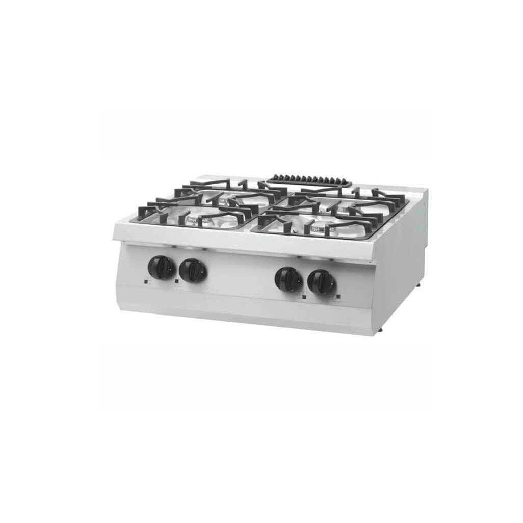 Heavy Duty cuisinière - 4 brûleurs - unité double - profondeur 70 cm - gaz
