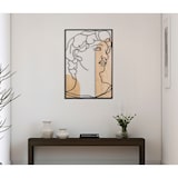 thumbnail of Pannello decorativo 3D in legno nero volto cm 55x2x80