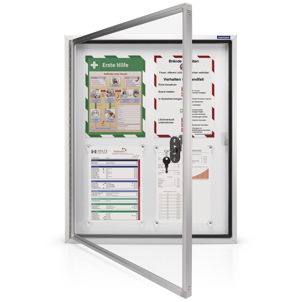MAGNETOPLAN vitrine d'affichage extérieur pour 4 formats A4 CC 65 x 79 cm