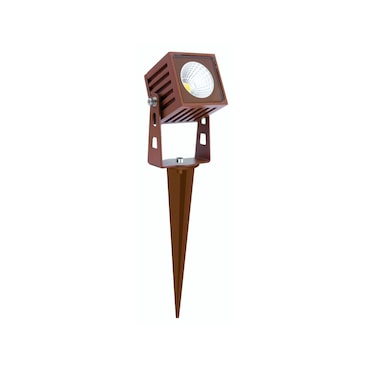 Foco LED cuadrado ZAS Beneito 7W IP65 color Corten
