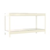 thumbnail of SimonRack Industrieregal, 900x1200x600 mm, 600 kg am Biegepunkt, 2 Metallböden, Garagenregal, Weiss/Verzinkt- Simonforte