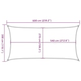 thumbnail of Toldo de vela rectangular HDPE azul 160 g/m² 3x6 m