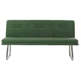 thumbnail of Banco HWC-H70, banco de comedor banco tapizado, respaldo tela/textil bouclé acero inoxidable cepillado 180cm ~ verde