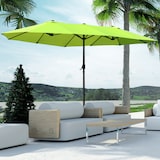 thumbnail of Outsunny Ombrellone da Giardino Doppio Apertura a Manovella Acciaio