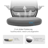 thumbnail of SIHOO Moderner ergonomischer Bürostuhl, Schreibtischstuhl, atmungsaktiv, Taillenstütze, anhebbare Armlehne ~ schwarz
