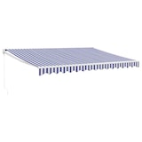 thumbnail of vidaXL Markise Einziehbar Blau und Weiß 4,5x3 m Stoff und Aluminium