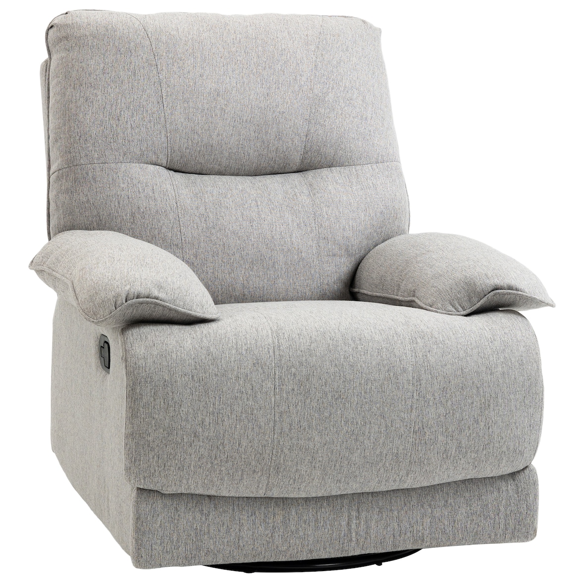 HOMCOM sillón reclinable de salón sillón relax reclinable manual tapizado en tela con reposapiés carga 160 kg para personas 150-190 cm 89x98x101 cm