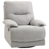 thumbnail of HOMCOM sillón reclinable de salón sillón relax reclinable manual tapizado en tela con reposapiés carga 160 kg para personas 150-190 cm 89x98x101 cm