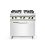 thumbnail of HENDI Cuisinière à gaz 4 feux avec four à convection GN 1/1, Kitchen Line, 230V/3000W, 19kW, 800x722x(H)900mm
