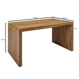 thumbnail of Schreibtisch BOHA Massiv-Holz Akazie Computertisch 140 cm breit Echtholz Design Ablage Büro-Tisch