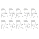 thumbnail of Pack 10 Sillas Blancas Plegables Premium Asiento y Respaldo Acolchado en Polipiel PU (78x45x45 cm)
