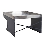 thumbnail of XL robotmaaiergarage met plantenbak HWC-G60, overkapping voor grasmaaier, metaal 47x70x100cm ~ roestvrij staal, antraciet