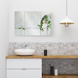thumbnail of kleankin armario de baño con espejo mueble espejo para baño con 3 puertas y estantes ajustables para aseo dormitorio estilo moderno 90x60x13,5cm roble