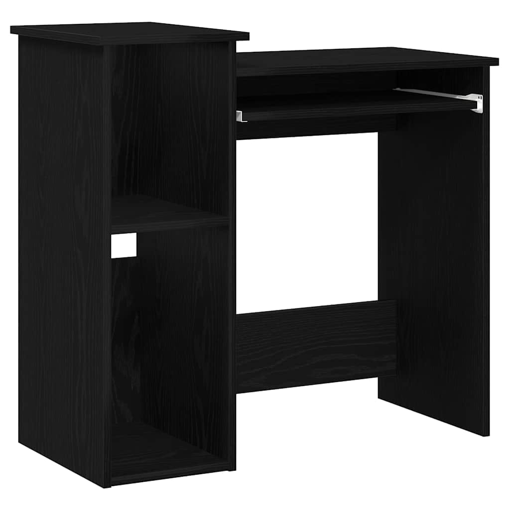 vidaXL Schreibtisch mit Regalen Schwarz 84x40x78 cm Holzwerkstoff