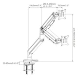 thumbnail of Monitorhalterung / Monitorarm VM-MG1S 1 Arm 15-42 Zoll Heavy Duty bis 20 kg schwarz hjh OFFICE
