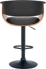 thumbnail of CHEFGASTRO 2er Set Barhocker JASPER Kunstleder HxBxT 90x60x51cm Stoff Walnuss/Schwarz Barstuhl Drehstuhl
