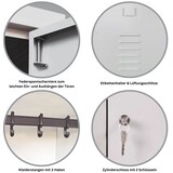 thumbnail of PROREGAL Garderobenspind Camel | 4-Fächer| HxBxT 180x117x50 cm | Zylinderschloss | Grau