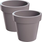 thumbnail of WellHome - 2x Lofly Kunststofftopf in Grau 34,5 x 34,5 x 31,1 cm