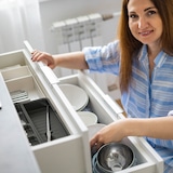 thumbnail of Relaxdays Besteckkasten ausziehbar, HxBxT: 6,5 x 23,5-40 x 31,5 cm, 7 Fächer, Schubladeneinsatz Kunststoff, schwarz