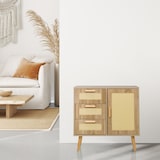 thumbnail of Sideboard / Kommode STRYN 80x30x78 cm 3 Schubladen 1 Tür hellbraun hjh LIVING