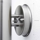 thumbnail of Licht-Erlebnisse Edelstahl Außenlampe BRIGHTON in Silber IP44 33cm Ø8cm rund Moderne Wandleuchte Hof Garten, CX220407(HL103106)