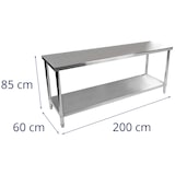 thumbnail of Royal Catering - RVS werktafel - ECO - 200 x 60 cm - 250 kg -