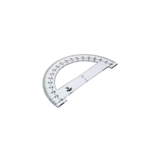 Kristall-Kunststoff-Winkelmesser Rot Smart Büro 180º - 150mm - 1un