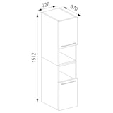 thumbnail of Badkamermeubel hoge kast Badinos H. 151 x L. 33 x P. 37 cm Wit