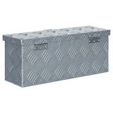 thumbnail of DELUKE® Aluminiumbox mit Deckel - Abschließbar Alubox Deichselbox Alu Anhängerbox Werkzeugkiste Metall Transportbox Metallkiste, 48,5x14x20cm Silber
