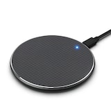 thumbnail of QI Wireless Ladestation Induktives Ladegerät mit Kabel Schwarz geeignet für iPhone Samsung Google Pixel Xiaomi und weitere Smartphones