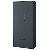 thumbnail of Metallschrank mit Hohe Schublade RUEL 195x90x40cm Anthrazit Büroschrank Aktenschrank Stahlschrank Fachbodenschrank Werkstattschrank