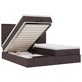 thumbnail of vidaXL Ottoman-Bett mit Matratzen & LEDs Dunkelbraun 180x200 cm Stoff