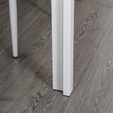 thumbnail of HOMCOM Conjunto de Refeição com Mesa Retangular de Vidro Temperado e 4 Cadeiras Estofadas em PU com Pés de Metal Branco