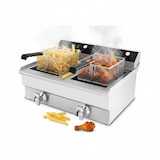 thumbnail of Fritadeira elétrica profissional 2x10L – 6 kW – inox – 20 L