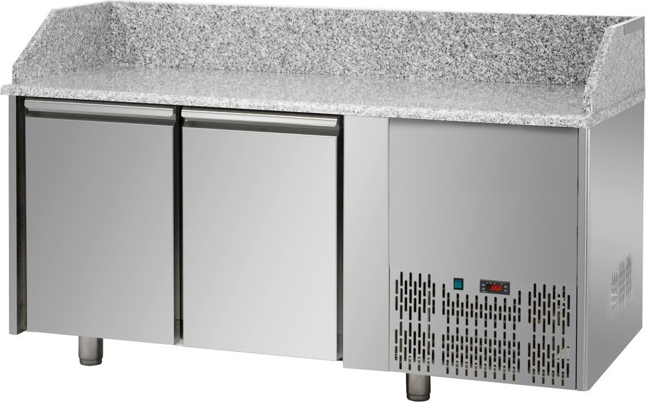 Tecnodom Pizzatheke 2 Türen GN 1/1 Granitplatte