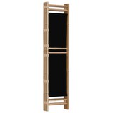 thumbnail of Décoshop26 - Paravent séparateur de pièce cloison pliante 3 panneaux 120 cm bambou et toile noir DEC031187