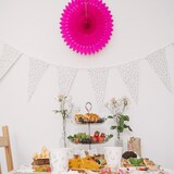 thumbnail of ECOFIESTA 1 Stück Girlande 5m Blätter & Herzen wiederverwendbar kürzbar - Papierkette Geburtstag - Wimpelkette nachhaltige Produktion