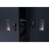 thumbnail of 4-fietsenstalling met plantenbak HWC-L56b, fietsbox, afsluitbaar gegalvaniseerd staal 126x220x210cm ~ antraciet