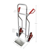 thumbnail of METRO Professional Carretilla QT3069, aluminio, 51 x 49 x 118 cm, carga máxima: 150 kg, triple rueda, plata