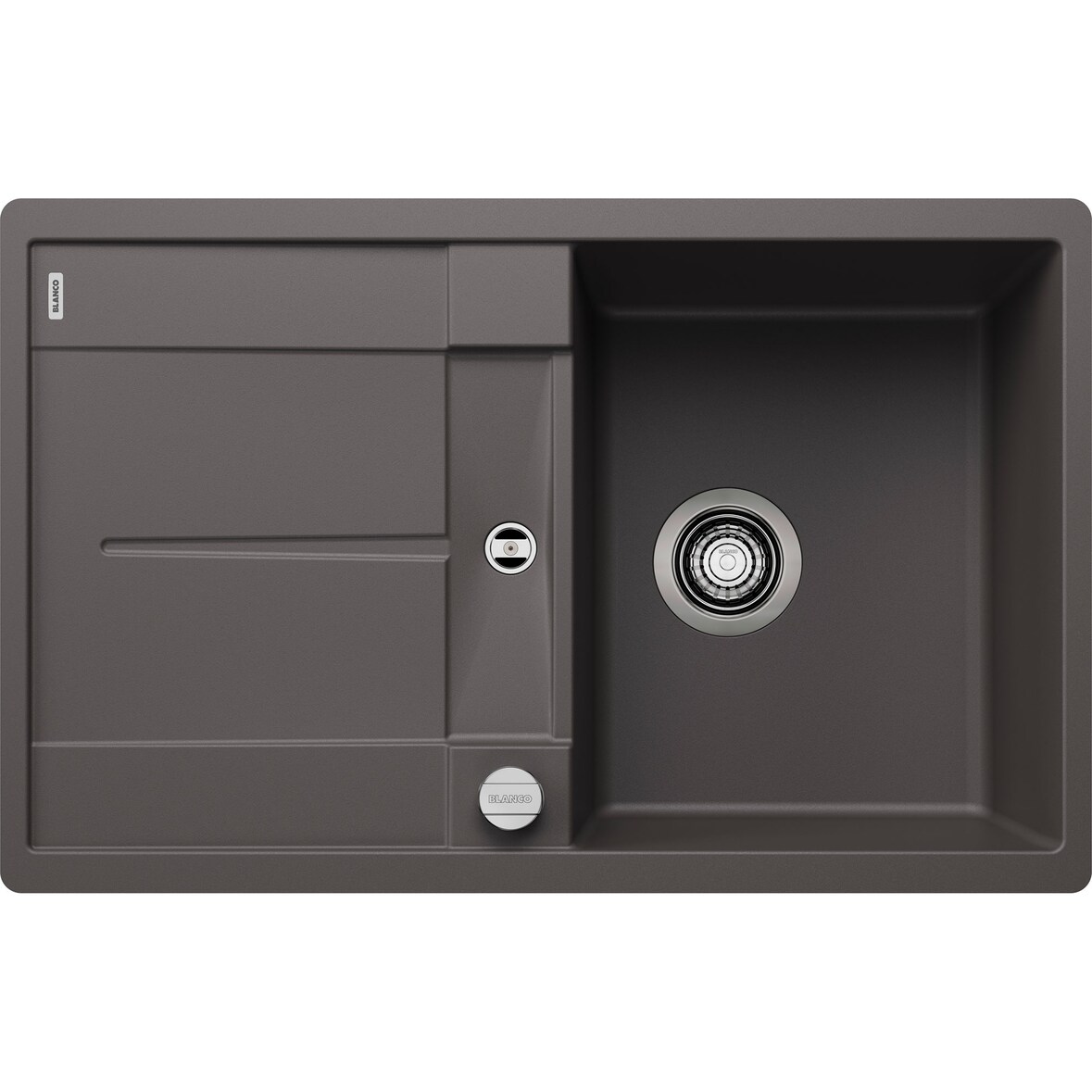 BLANCO METRA 45 S-F flächenbündige Spüle SILGRANIT Felsgrau reversibel Excenter