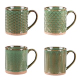 thumbnail of Coffret de 4 mugs Jaspe 35 cl vert -  35.00 cl Rond Porcelaine Table Passion 8.50x8.50 cm