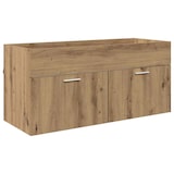 thumbnail of Helloshop26 - Moderner wandmontierter Badezimmerschrank 100 x 38,5 x 46 cm klare Linien praktisch Eichenholzkonstruktion 02_0056320