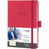 thumbnail of Wochenkalender Conceptum 1 Woche / 2 Seiten, 2024, red, ca. DIN A6, 176 Seiten