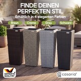 thumbnail of Casaria Poly Rattan Blumentopf mit Wasserabfluss Creme - 3er Set