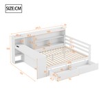 thumbnail of Schlafsofa 140x200 cm aus Massivholz mit Schreibfläche und Ablagefächern – platzsparend und funktional Weiß